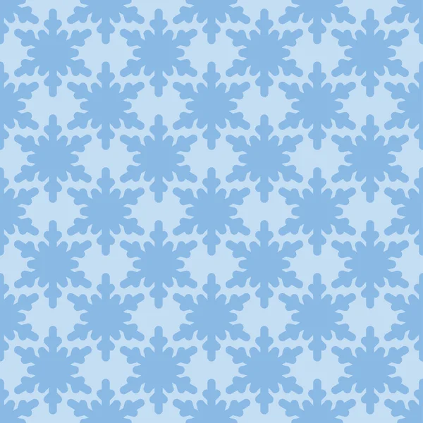 Vzor bezešvé umění s sněhové vločky na modré — Stockový vektor