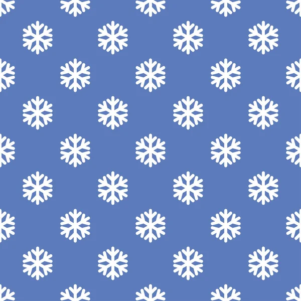 Sztuka bez szwu wzór z płatki śniegu na niebiesko — Wektor stockowy