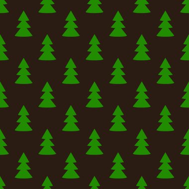 Noel köknar ağacı yeşil koyu sanat seamless modeli
