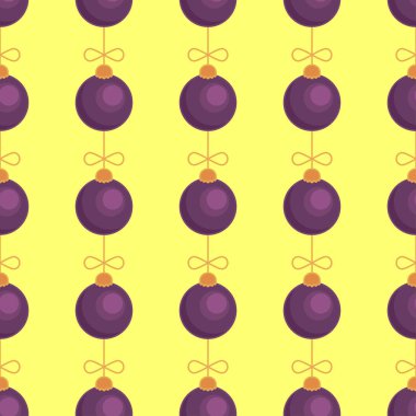 Neşeli Noel ağacı oyuncak top seamless modeli