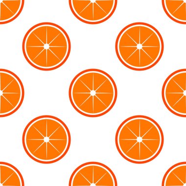 Turuncu meyve pürüzsüz parlak sanat vektör deseni