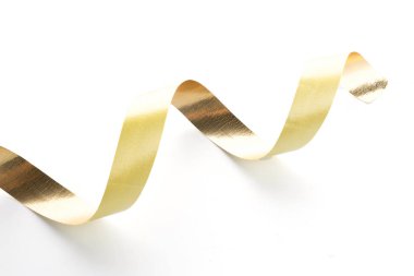 Altın şerit rulo üzerinde izole beyaz arka plan