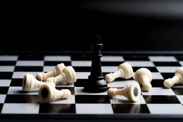 Marmor Schachfiguren Marmor König Schach Der Mitte — Stockfoto