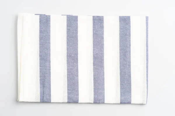 Towel Striped Cloth Set Isolated White Background — Stock Photo, Image