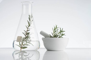 Alternatif bitki ilacıyla laboratuvar ve araştırma doğal cilt bakımı