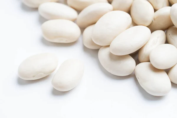 Heap White Beans Isolated White Background — Stock Photo, Image
