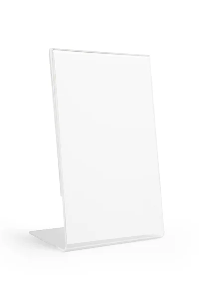 Présentoir Table Acrylique Transparent Isolé Blanc — Photo