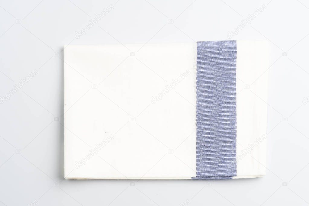 towel striped cloth set isolated on white background