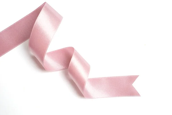 Розовая Лента Рулон Белом Фоне — стоковое фото