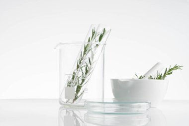 Alternatif bitki ilacıyla laboratuvar ve araştırma doğal cilt bakımı