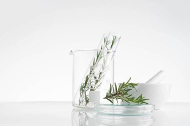 Alternatif bitki ilacıyla laboratuvar ve araştırma doğal cilt bakımı