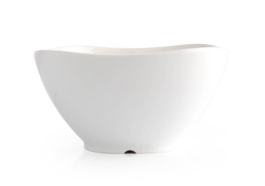 Beyaz arka planda izole edilmiş beyaz kase