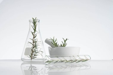 Alternatif bitki ilacıyla laboratuvar ve araştırma doğal cilt bakımı