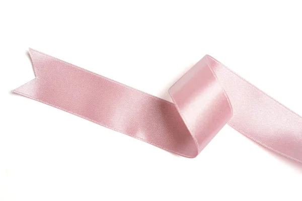 Розовая Лента Рулон Белом Фоне — стоковое фото