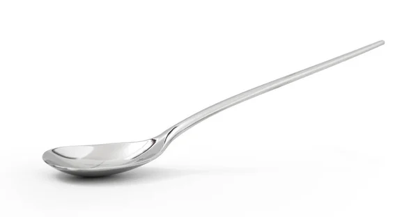 Silver Spoon Isolated White Background — Stock Photo, Image