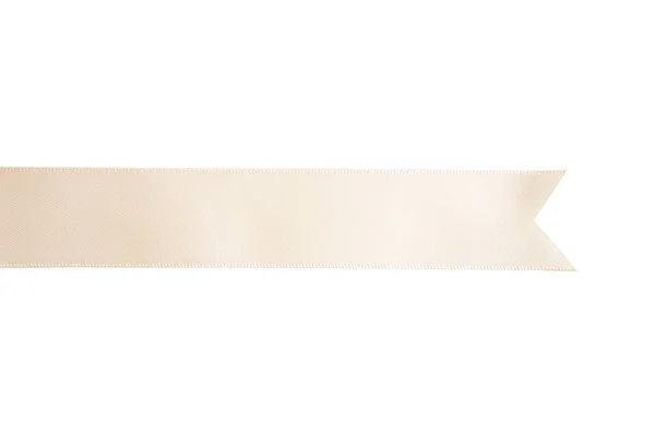 Кремова Стрічка Рулоні Білому Фоні — стокове фото
