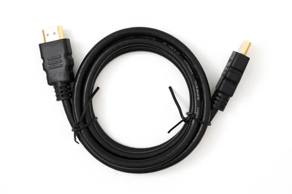 Kabel Hdmi Izolowany Białym Tle — Zdjęcie stockowe