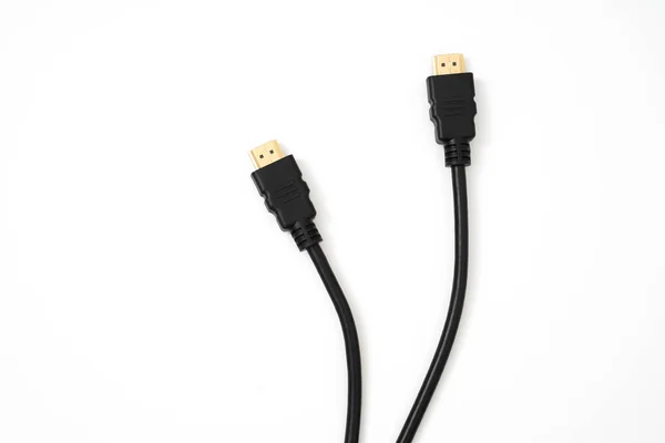 Kabel Hdmi Izolowany Białym Tle — Zdjęcie stockowe