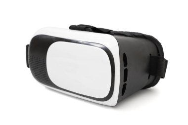 Beyaz arka plan üzerinde izole vr kutusu sanal gerçeklik gözlük