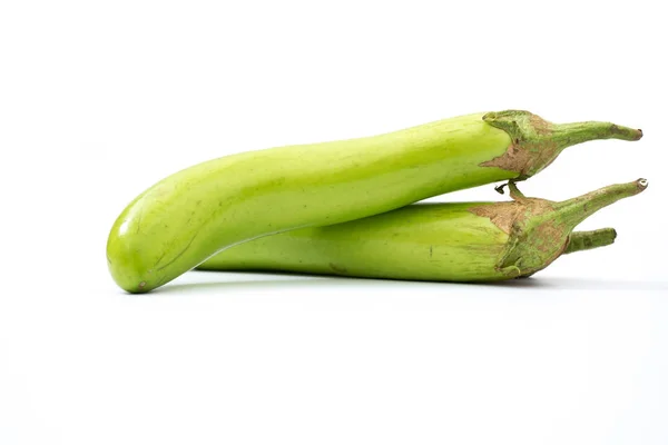 Lilku Čerstvou Zeleninou Bílém Pozadí Samostatný — Stock fotografie
