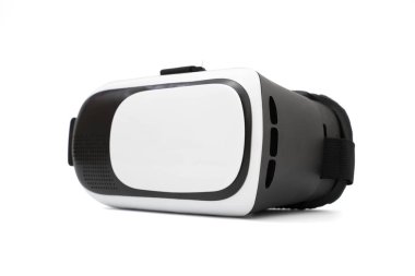 Beyaz arka plan üzerinde izole vr kutusu sanal gerçeklik gözlük