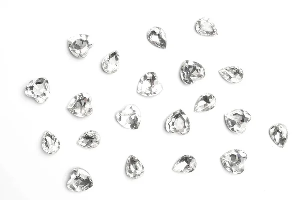 Diamant Izolované Bílém Pozadí — Stock fotografie