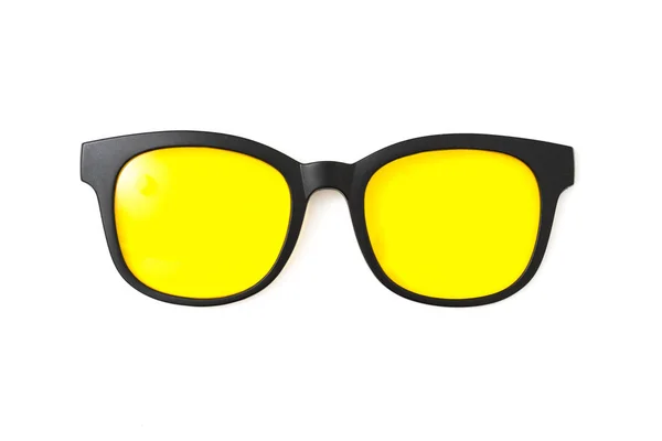 Aviator Yellow zonnebril geïsoleerd op wit — Stockfoto