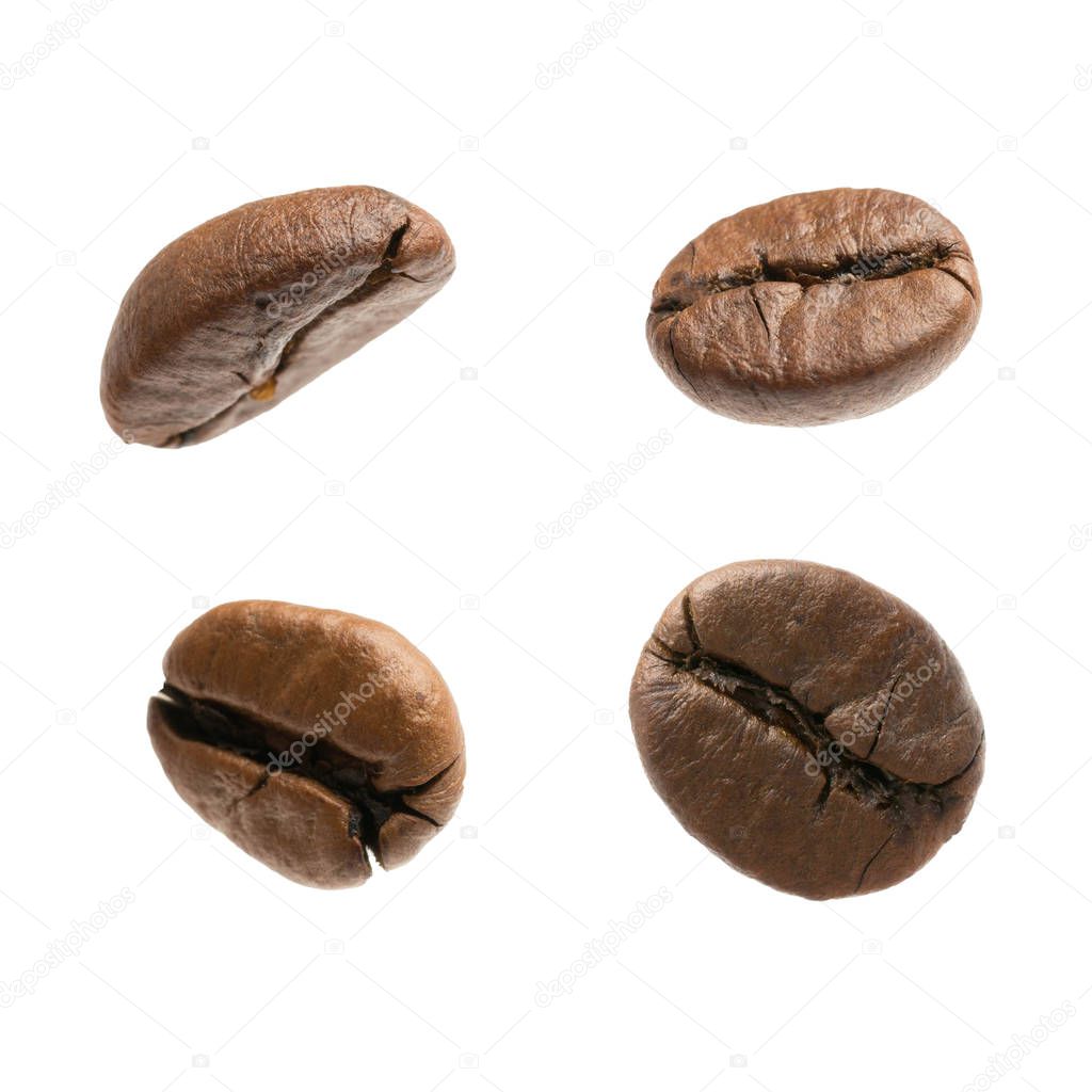 coffee bean on white background