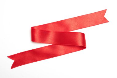 beyaz izole kırmızı kurdele kenarlık