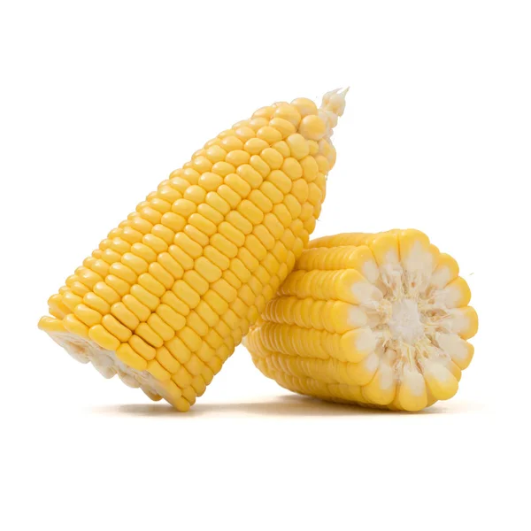 Friss kukorica fehér alapon izolálva — Stock Fotó