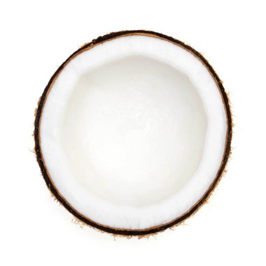 üzerinde beyaz izole hindistancevizi