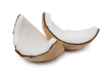 üzerinde beyaz izole hindistancevizi