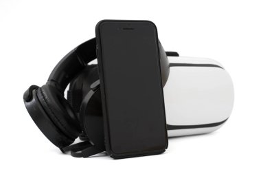 vr kutusu sanal gerçeklik gözlüğü mobil kulaklık izole