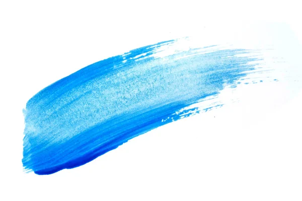 Aquarela azul texturizado traços isolados — Fotografia de Stock