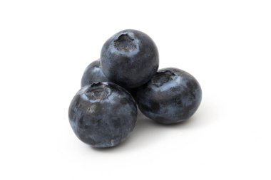 Grup yaban mersini ve yaprak beyaz izole 