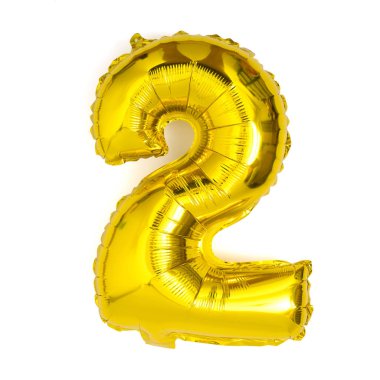 altın iki numaralı balon parti dekorasyon yıldönümü