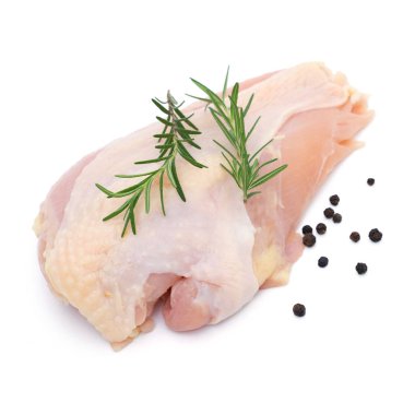 beyaz bir baharat ile taze rew tavuk fileto 