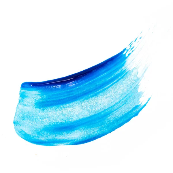 Vattenfärg blå texturerade linjer isolerade — Stockfoto