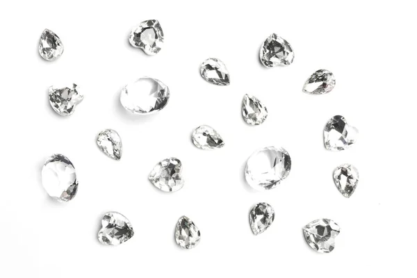 Diamant auf weißem Hintergrund — Stockfoto