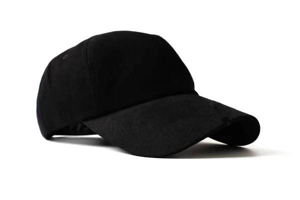 Casquette noire isolée — Photo