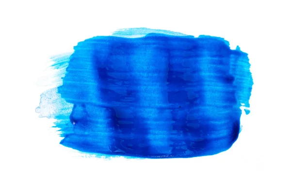 Aquarel blauw getextureerde lijnen geïsoleerd — Stockfoto