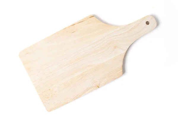 Placa de madeira da cozinha no branco — Fotografia de Stock