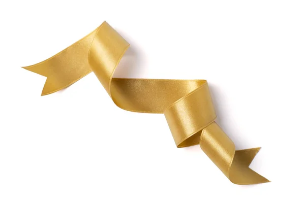 Gold banners ribbons label on white — Stock Photo, Image