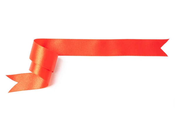 Red banners ribbons label on white — Stock Photo, Image