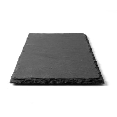 siyah taş plaka üzerinde beyaz izole