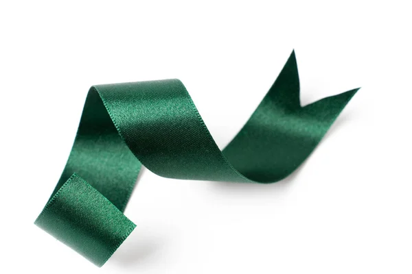 Green banners ribbons label on white — Stock Photo, Image