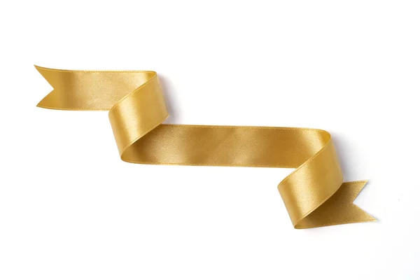 Gold banners ribbons label on white — Stock Photo, Image