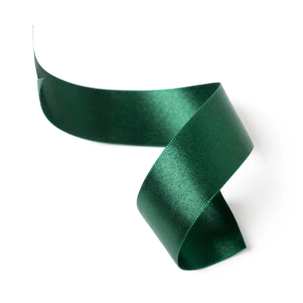 Green banners ribbons label on white — Stock Photo, Image