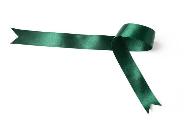 Green banners ribbons label on white — Stock Photo, Image