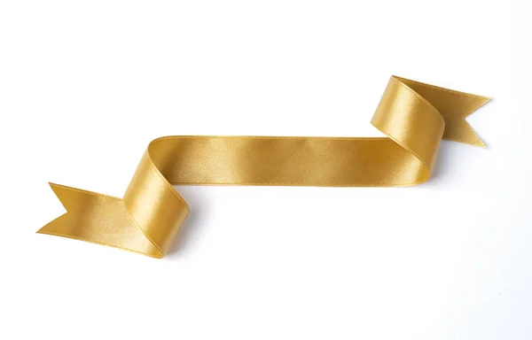 Gold banners ribbons label on white — Stock Photo, Image